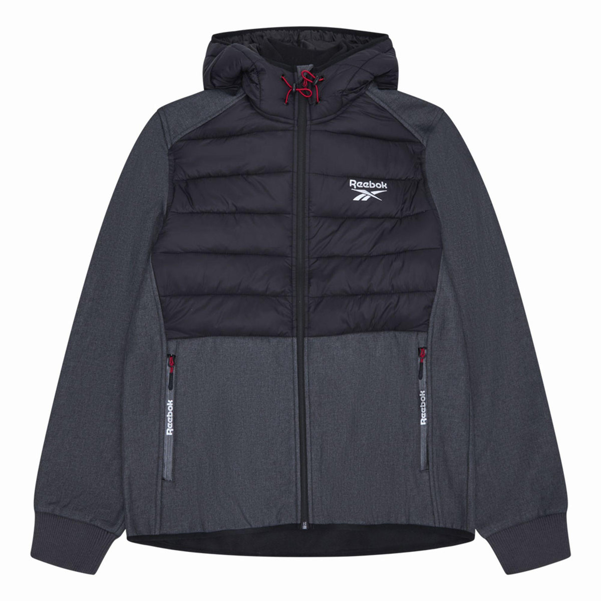 Charcoal - Front - Reebok Mens Mixed Media Jacket