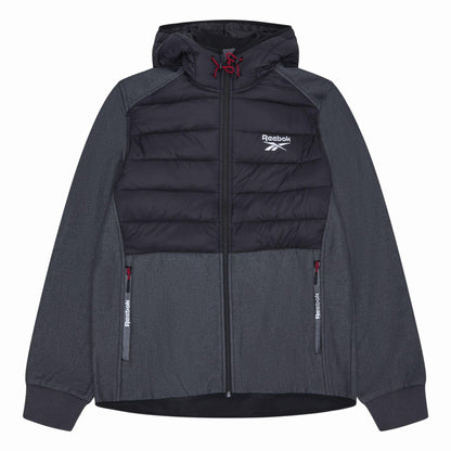 Charcoal - Front - Reebok Mens Mixed Media Jacket