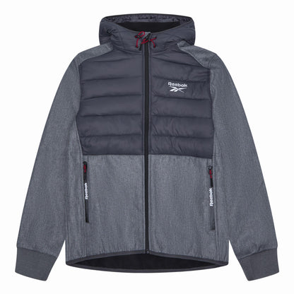 Ice Grey - Front - Reebok Mens Mixed Media Jacket
