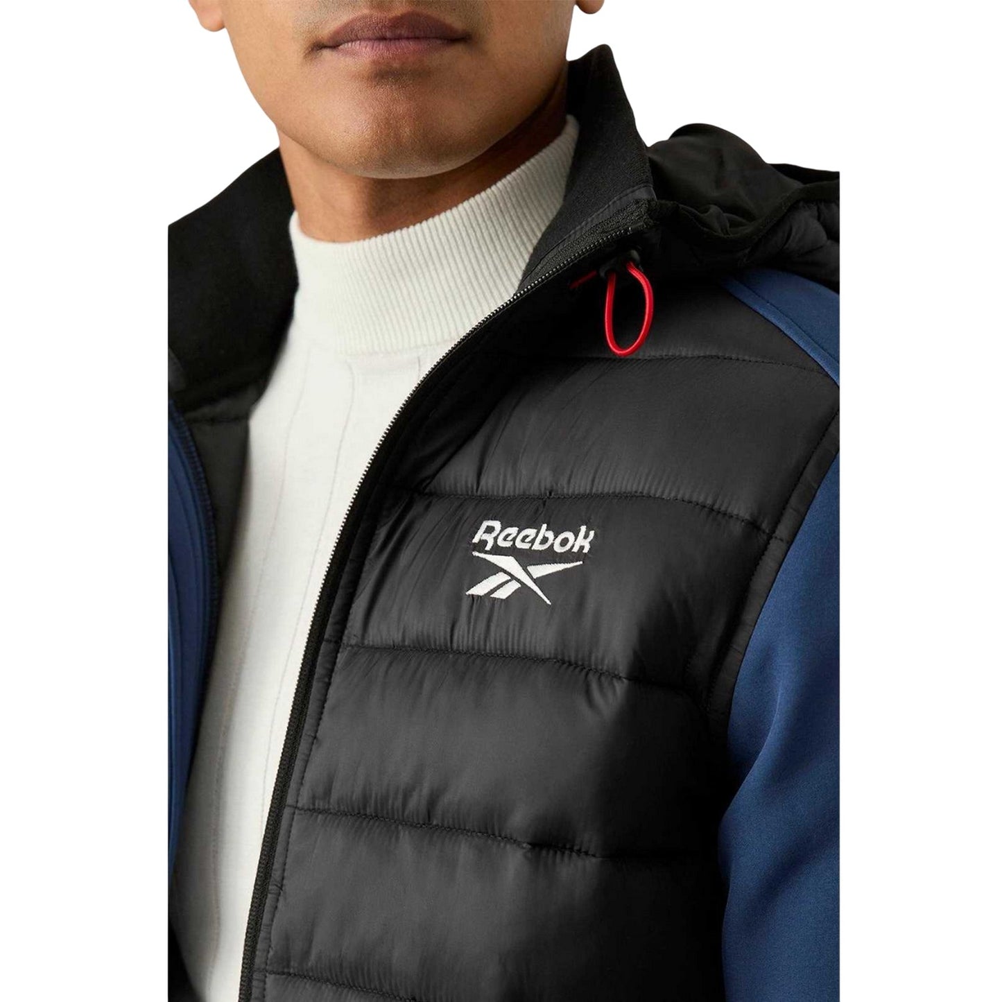 Batik Blue - Pack Shot - Reebok Mens Mixed Media Jacket
