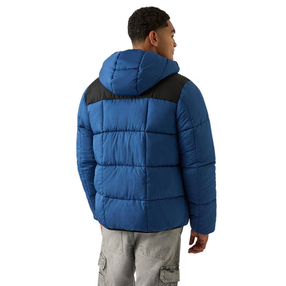 Blue - Back - Reebok Mens Colour Block Reversible Puffer Jacket