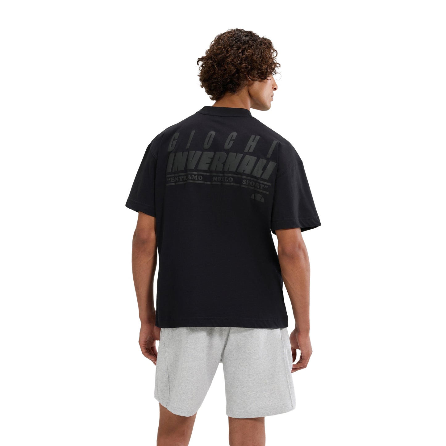 Black - Back - Ellesse Mens Entriamo Back Print T-Shirt