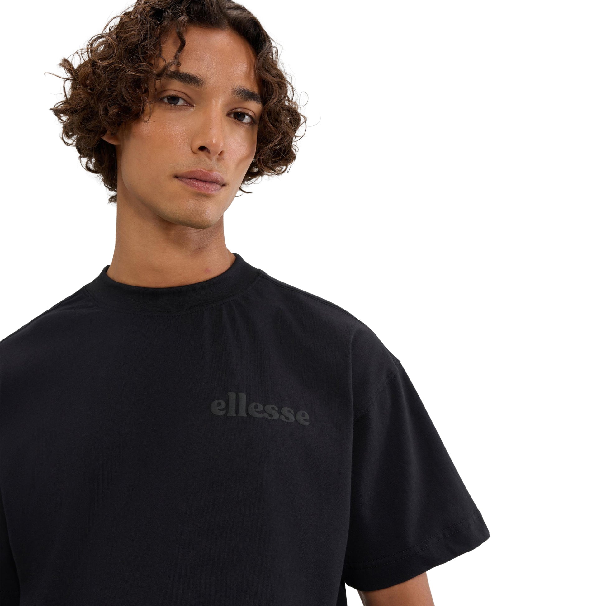 Black - Side - Ellesse Mens Entriamo Back Print T-Shirt