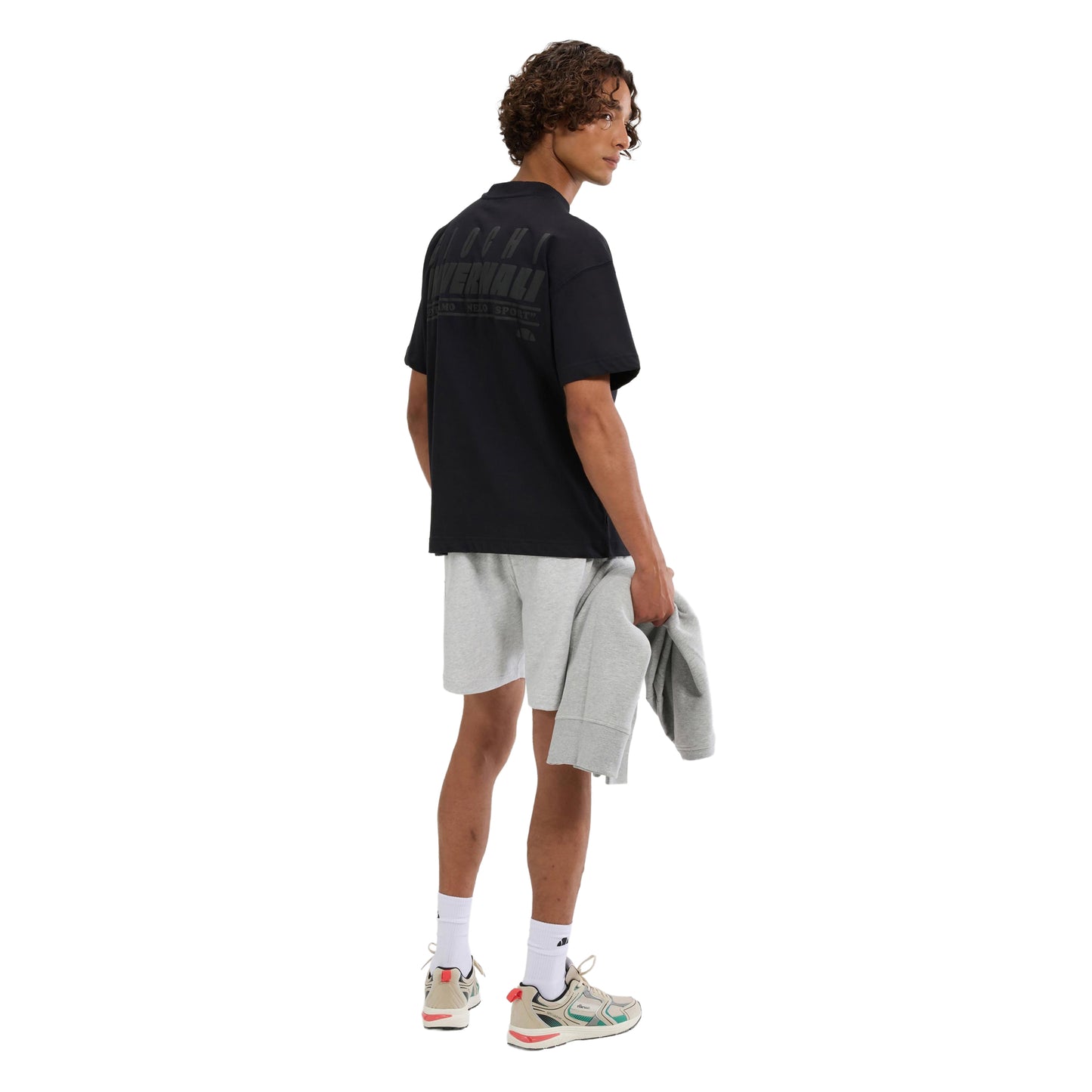 Black - Lifestyle - Ellesse Mens Entriamo Back Print T-Shirt