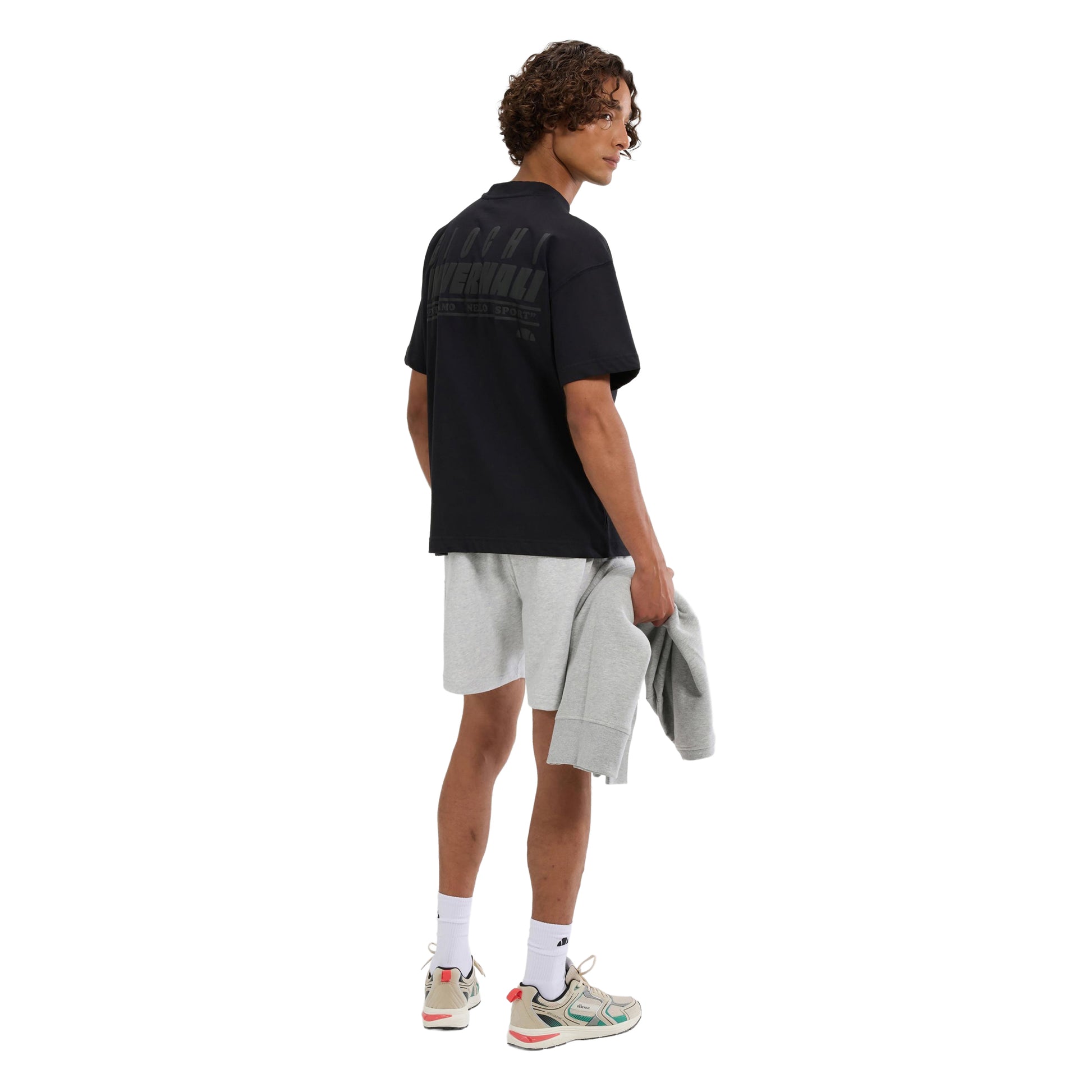 Black - Lifestyle - Ellesse Mens Entriamo Back Print T-Shirt