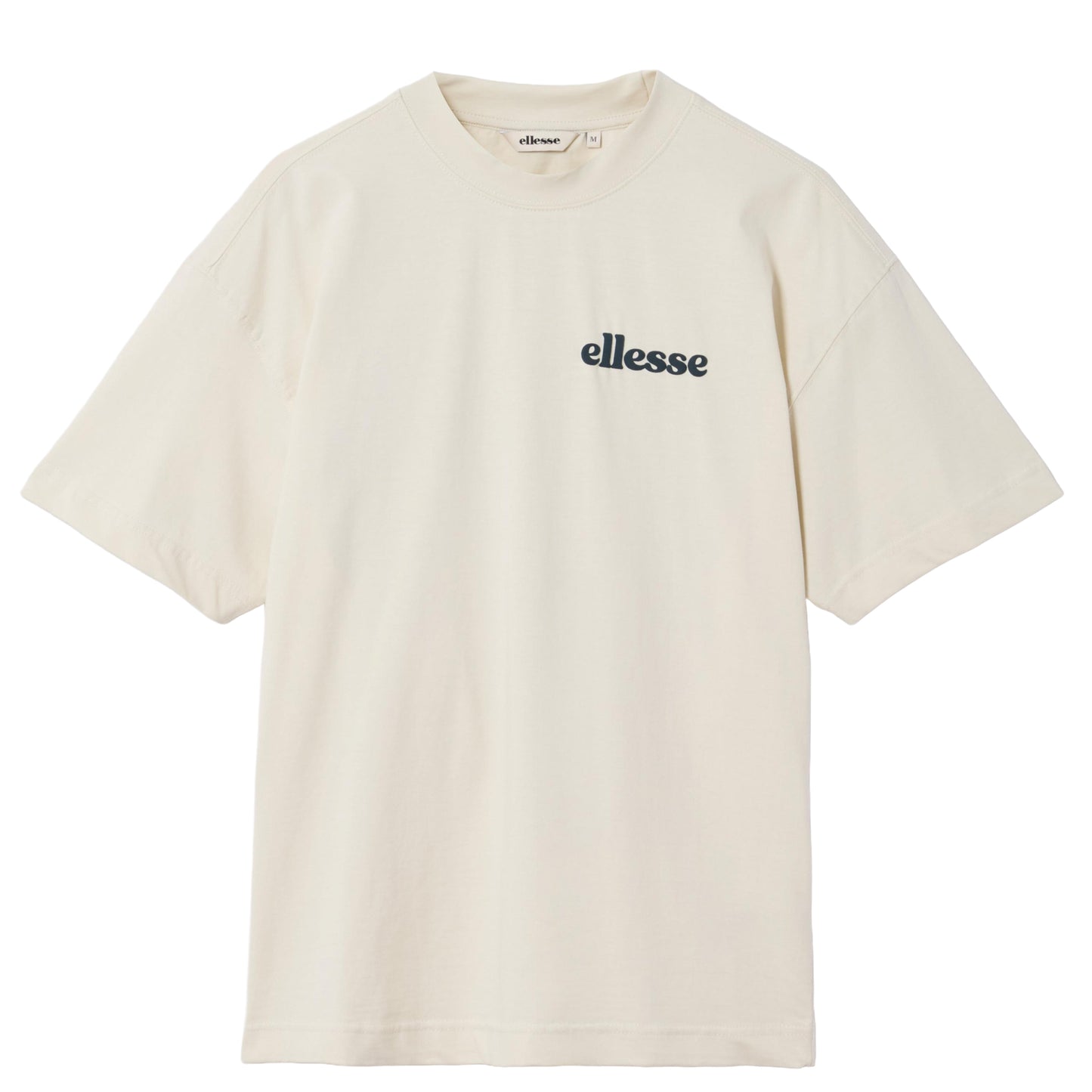 Off White - Front - Ellesse Mens Entriamo Back Print T-Shirt