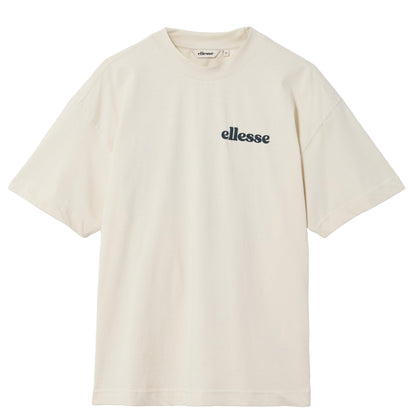 Off White - Front - Ellesse Mens Entriamo Back Print T-Shirt