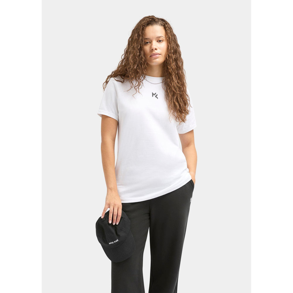 White - Front - Miss Kick Womens-Ladies Jules T-Shirt