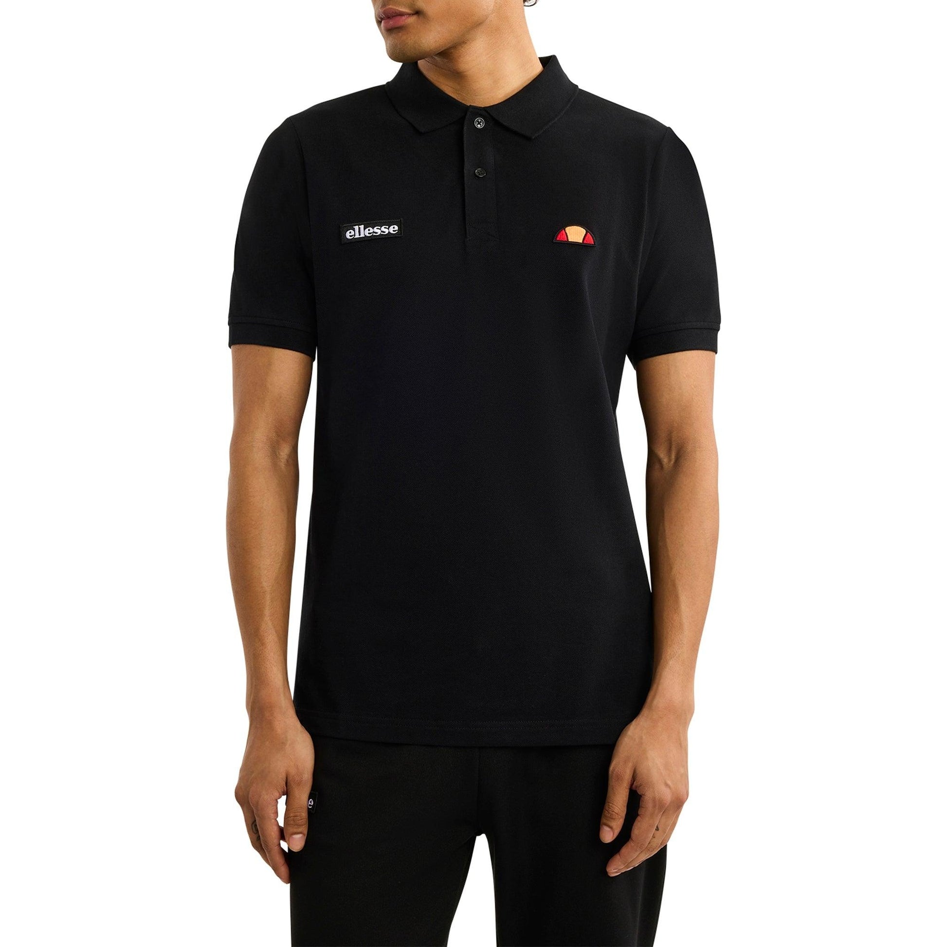 Black - Front - Ellesse Mens Monvali Polo Shirt