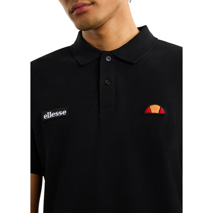 Black - Close up - Ellesse Mens Monvali Polo Shirt