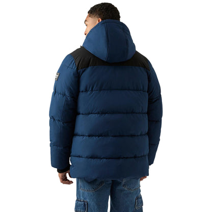 Blue - Back - Reebok Mens Plain Puffer Jacket