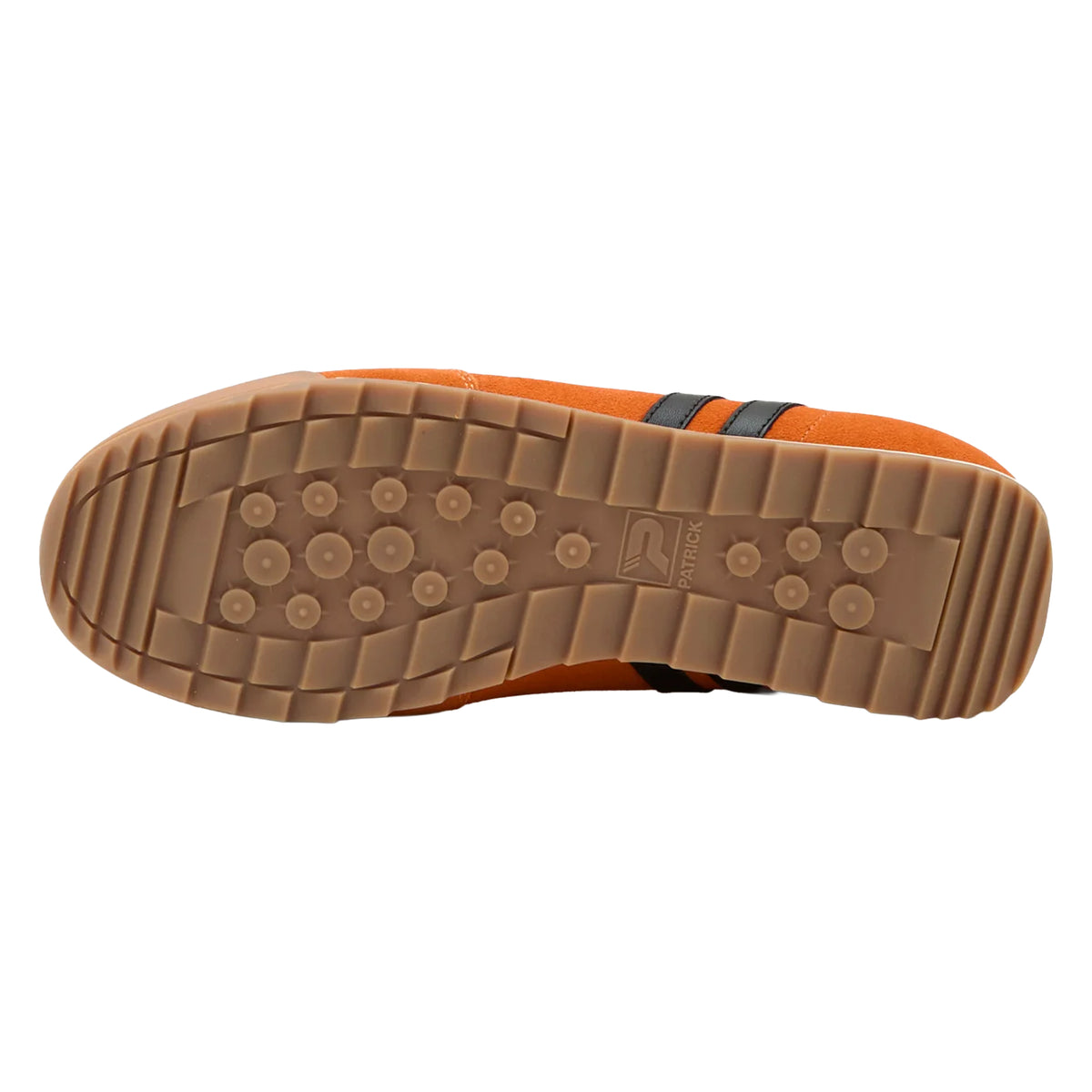 Orange-Black - Lifestyle - Patrick Mens Dijon Suede Running Trainers