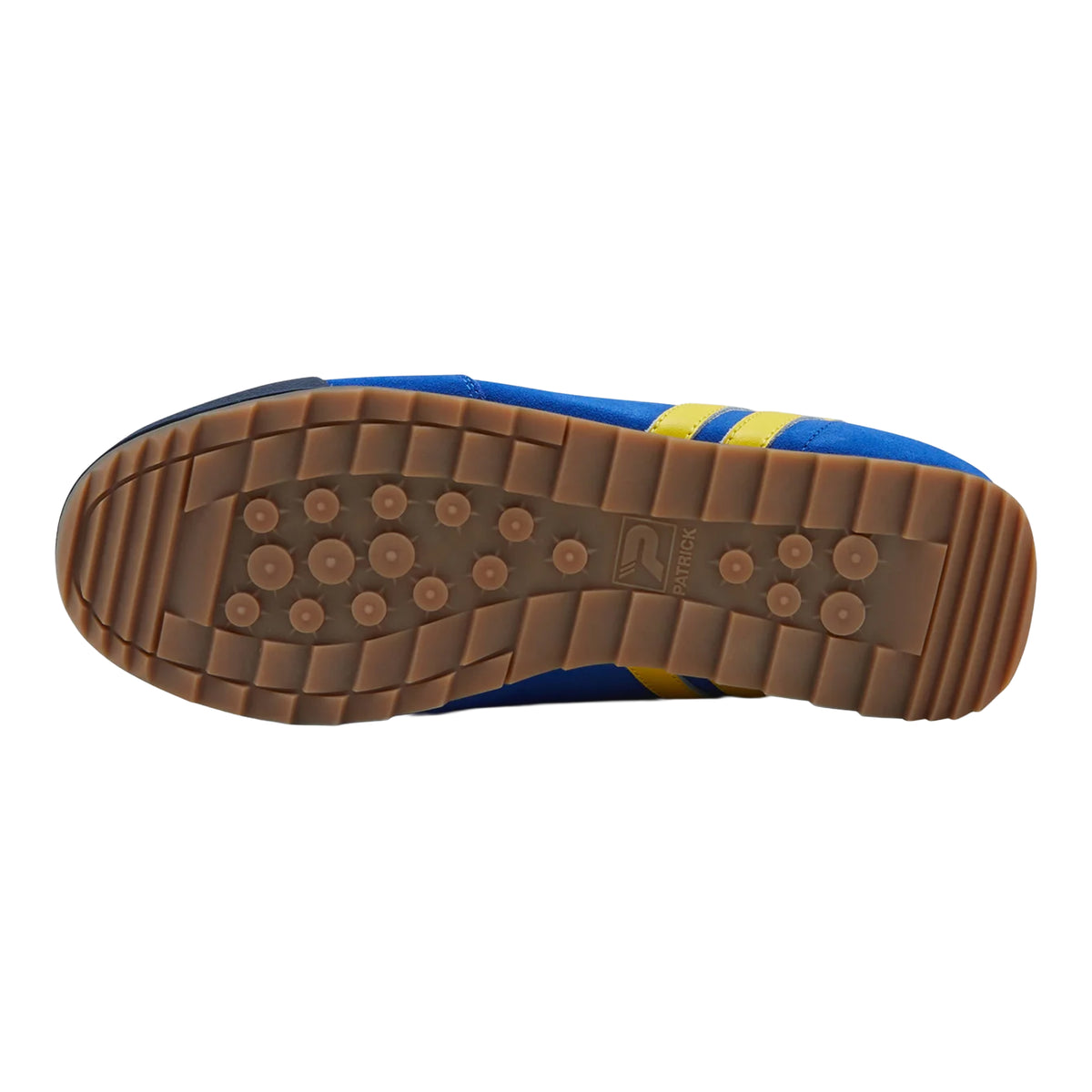 Royal Blue-Yellow-Navy - Lifestyle - Patrick Mens Dijon Suede Running Trainers
