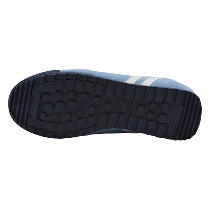 Sky Blue-White-Navy - Lifestyle - Patrick Mens Dijon Suede Running Trainers