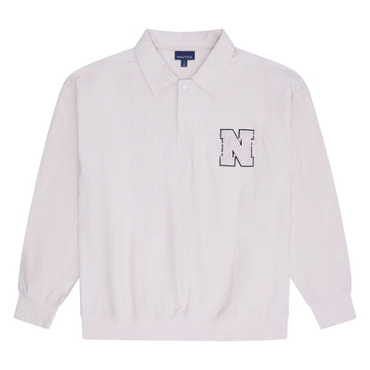 Ivory - Front - Nautica Mens Colson Collared Sweatshirt