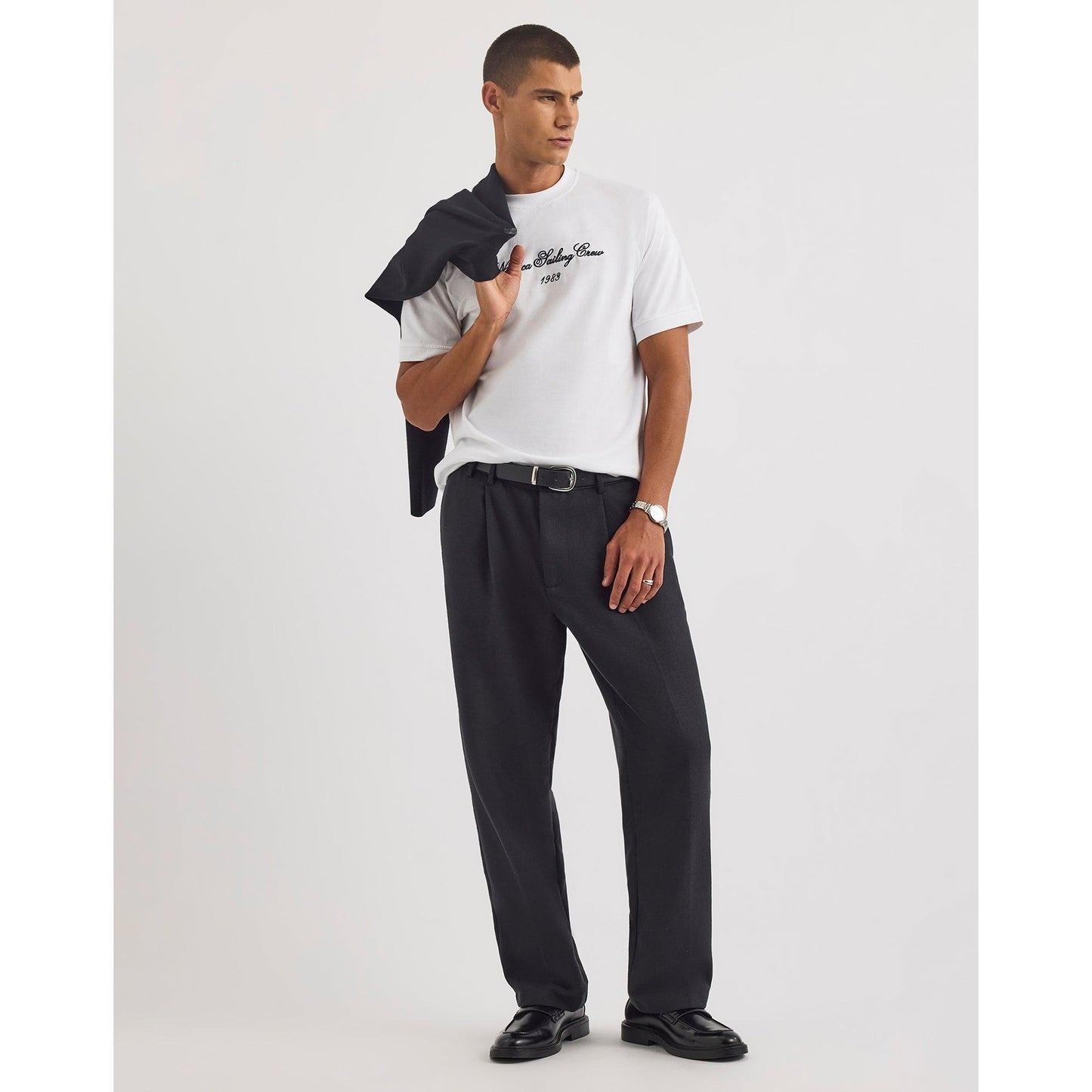White - Side - Nautica Mens Knors T-Shirt