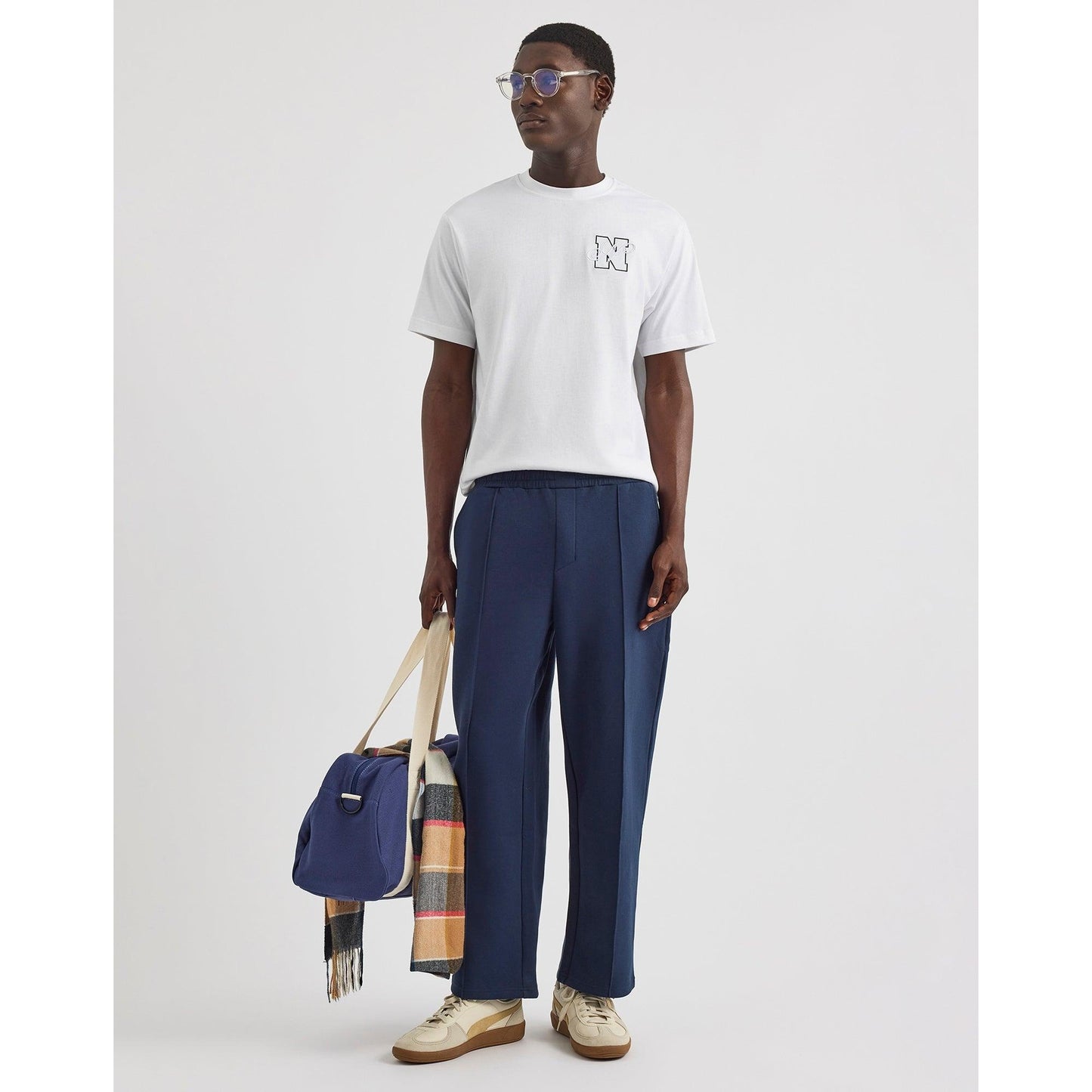 White - Side - Nautica Mens Daxon T-Shirt