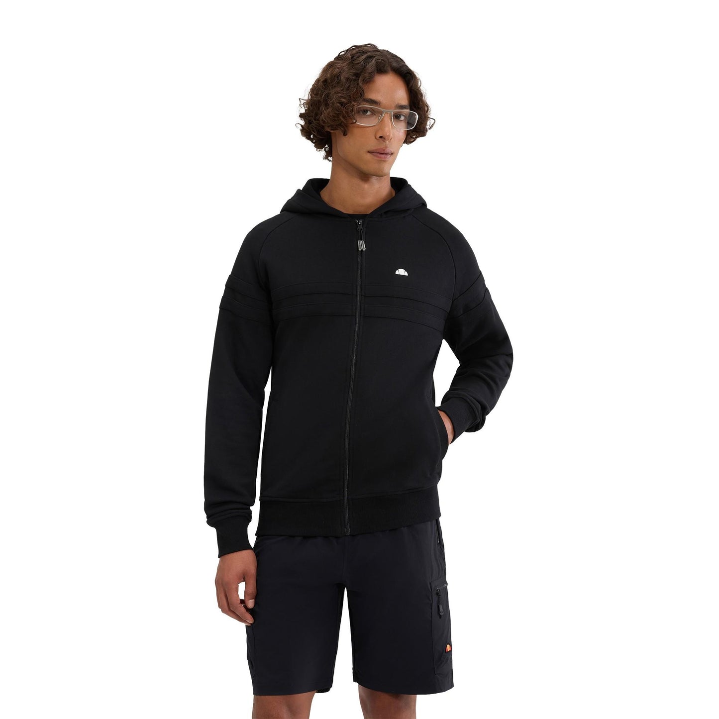 Black - Back - Ellesse Mens Rimella Logo Full Zip Hoodie