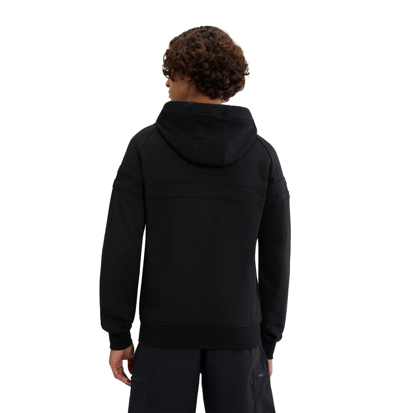 Black - Side - Ellesse Mens Rimella Logo Full Zip Hoodie