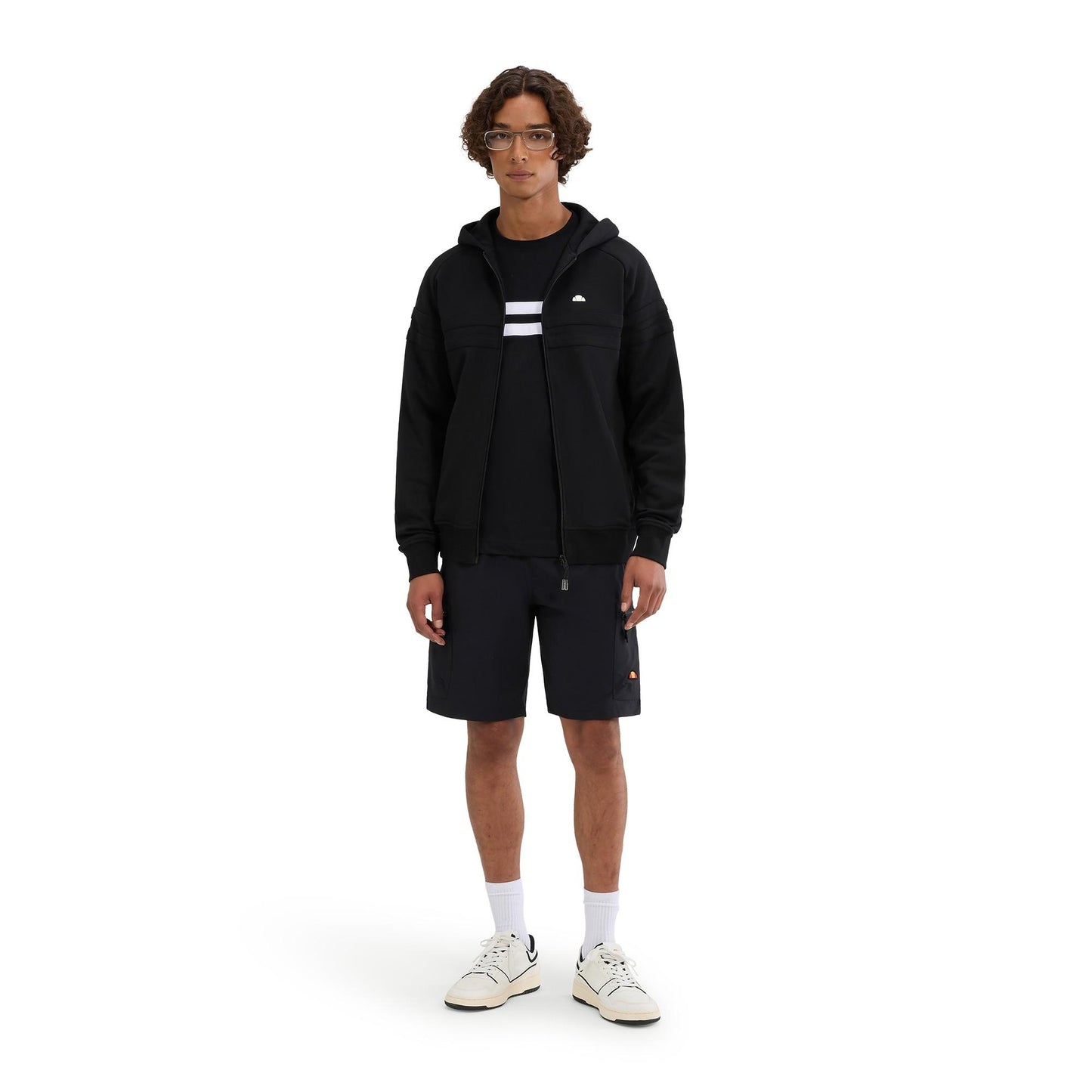 Black - Lifestyle - Ellesse Mens Rimella Logo Full Zip Hoodie