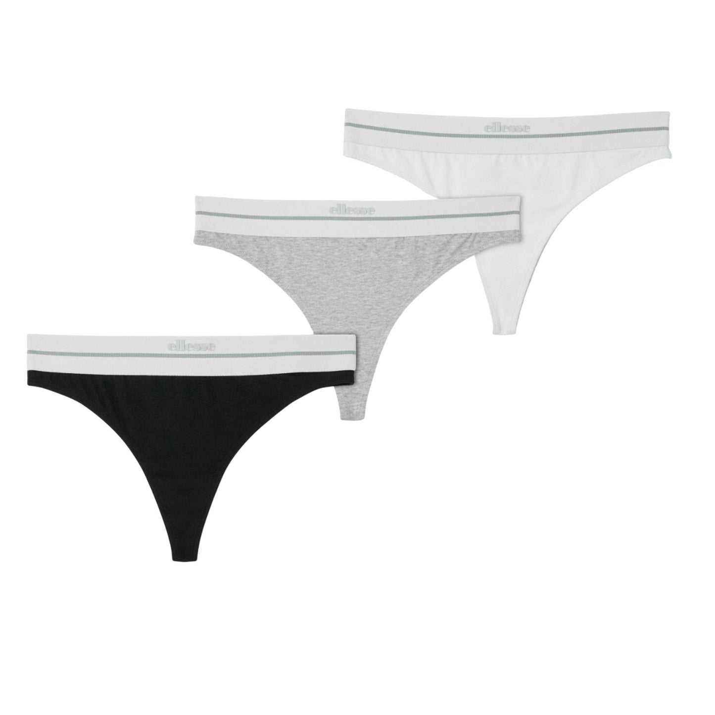 Multicoloured - Front - Ellesse Womens-Ladies Andtretta Thong (Pack of 3)