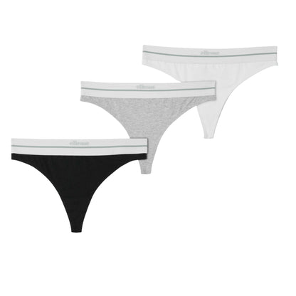 Multicoloured - Front - Ellesse Womens-Ladies Andtretta Thong (Pack of 3)