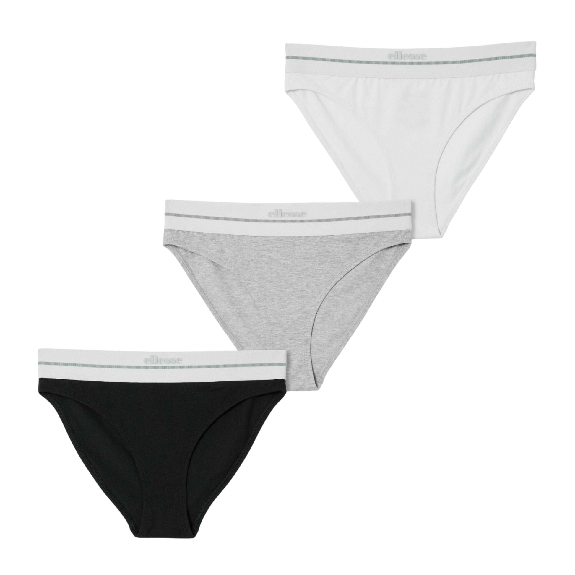 Multicoloured - Front - Ellesse Womens-Ladies Solofra Briefs (Pack of 3)