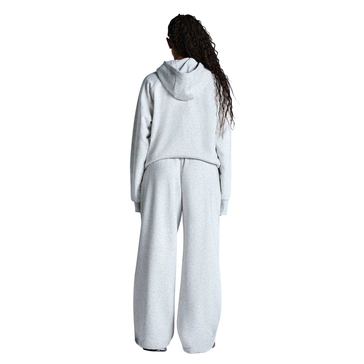 Light Grey Marl Marl - Back - Miss Kick Womens-Ladies Medias Pullover Hoodie