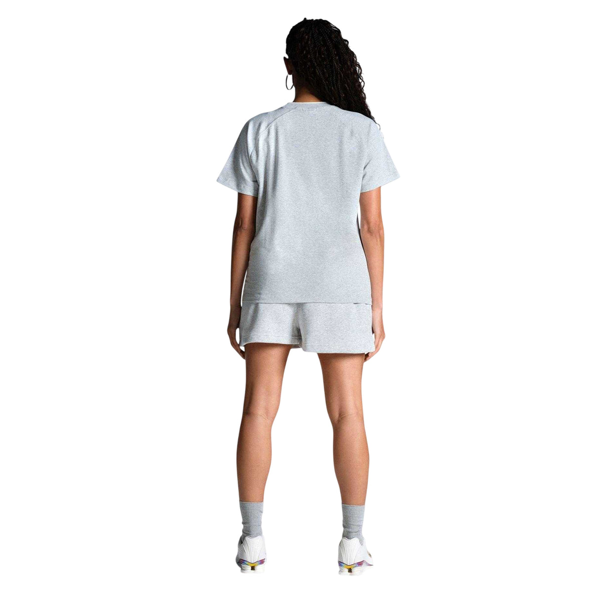 Light Grey Marl-Off White - Back - Miss Kick Womens-Ladies T-Shirt