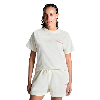 Off White-Peach - Front - Miss Kick Womens-Ladies T-Shirt