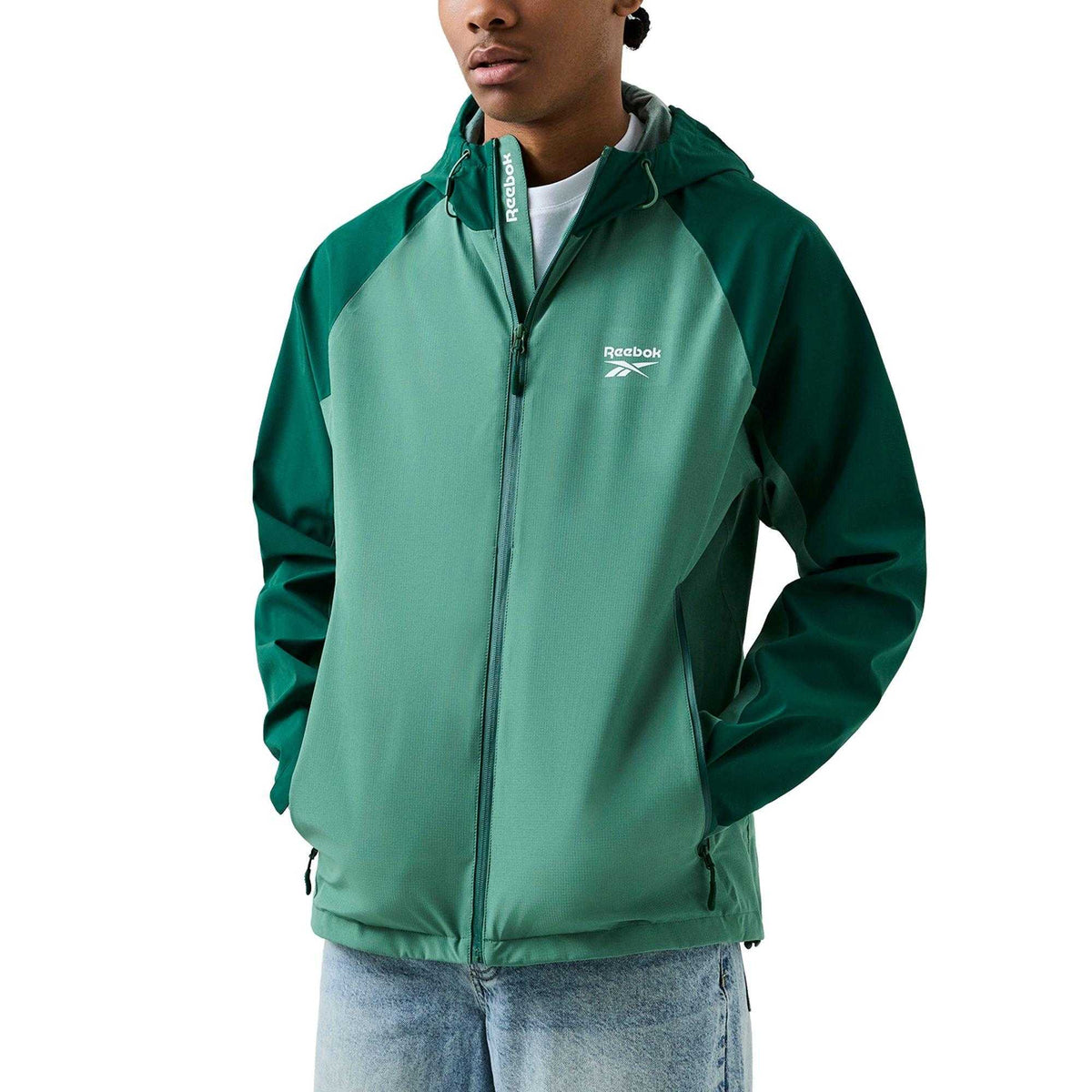 Field Green - Front - Reebok Mens Rodden Lightweight Raglan Jacket