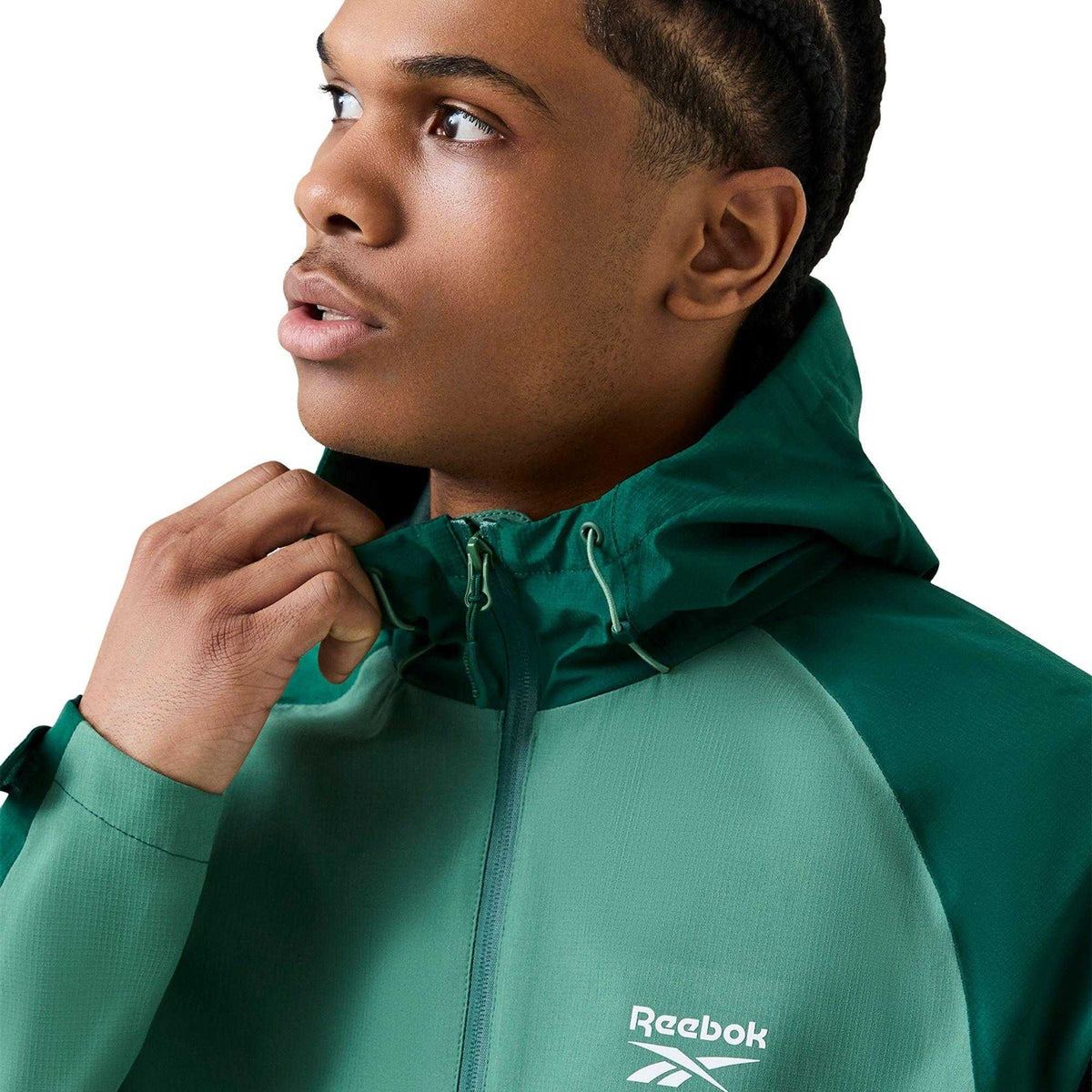 Field Green - Side - Reebok Mens Rodden Lightweight Raglan Jacket
