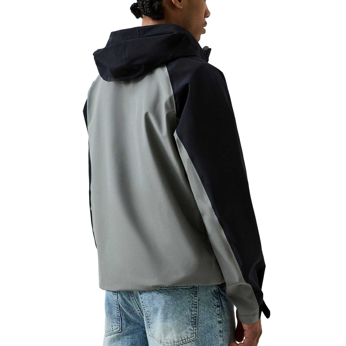 Grey - Back - Reebok Mens Rodden Lightweight Raglan Jacket