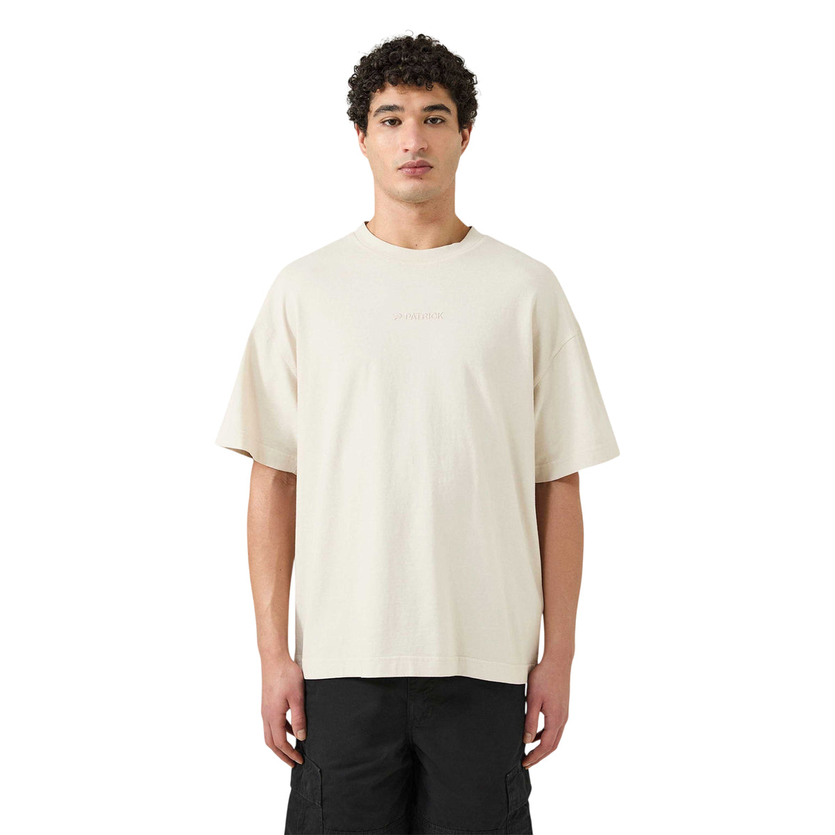 Cream - Front - Patrick Mens Andrew T-Shirt