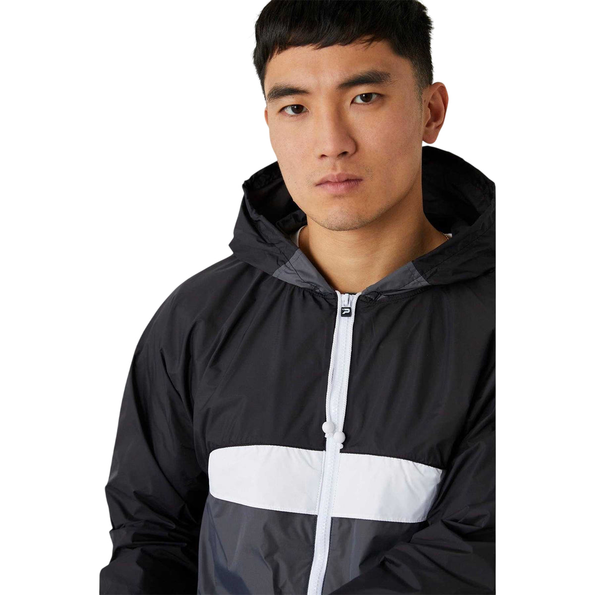 Black-White-Grey - Side - Patrick Mens Classic Cagoule