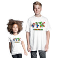 White - Side - Super Mario Childrens-Kids Running T-Shirt