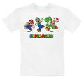 White - Front - Super Mario Childrens-Kids Running T-Shirt