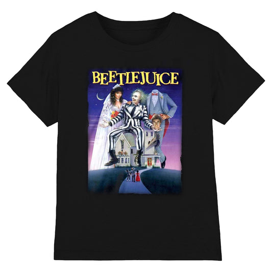 Black - Front - Beetlejuice Unisex Adult Logo T-Shirt