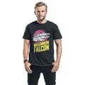 Black - Side - Star Wars Unisex Adult Millennium Falcon T-Shirt