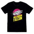 Black - Front - Star Wars Unisex Adult Millennium Falcon T-Shirt