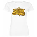 White - Front - Animal Crossing Womens-Ladies Logo T-Shirt