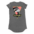 Dark Grey Heather - Front - Jurassic Park Womens-Ladies Clever Girl T-Shirt Dress