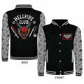 Black-Grey - Front - Stranger Things Unisex Adult Hellfire Club Varsity Jacket