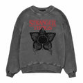 Black - Front - Stranger Things Unisex Adult Horror Silhouette Sweatshirt