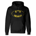Black-Yellow - Front - Batman Unisex Adult Logo Hoodie