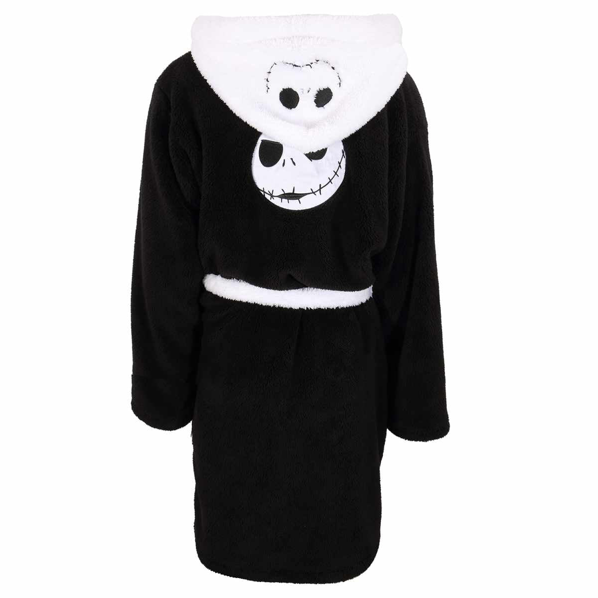 Black-White - Back - Nightmare Before Christmas Unisex Adult Jack Skellington Dressing Gown