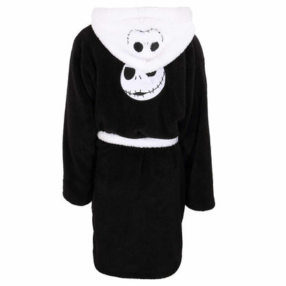 Black-White - Back - Nightmare Before Christmas Unisex Adult Jack Skellington Dressing Gown