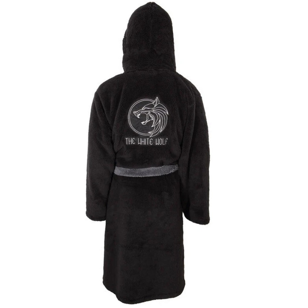 Dark Grey-Black - Back - The Witcher Unisex Adult Logo Dressing Gown