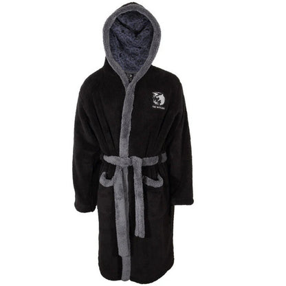 Dark Grey-Black - Front - The Witcher Unisex Adult Logo Dressing Gown