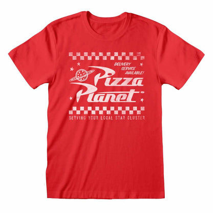 Red - Front - Toy Story Unisex Adult Pizza Planet T-Shirt
